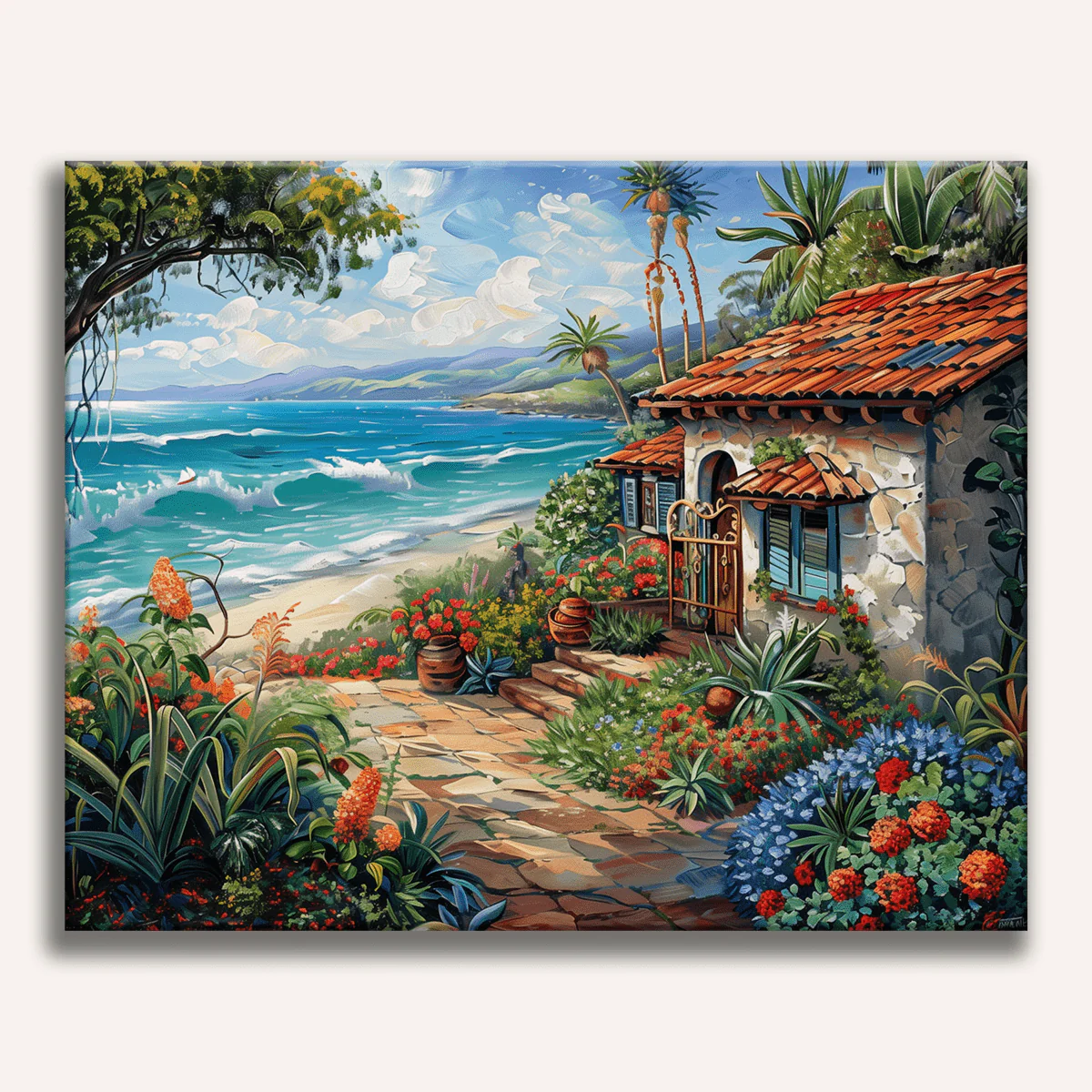 Floral Seaside Cottage