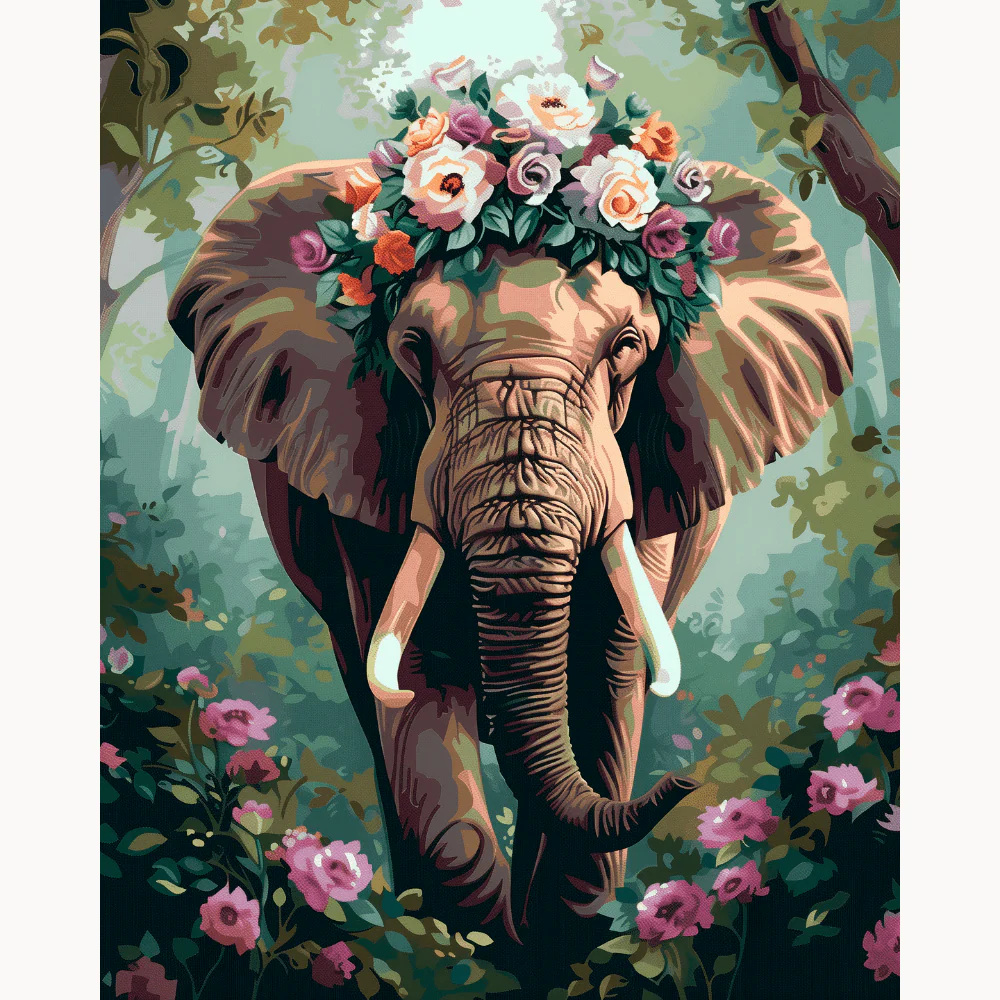 Flower Crowned Elephant - Image 2