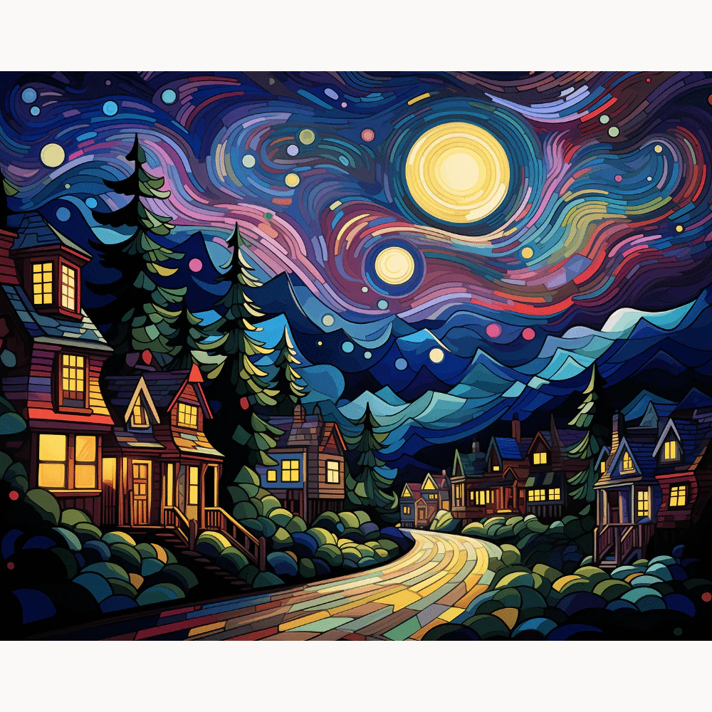 Glowing Night Road - Image 2