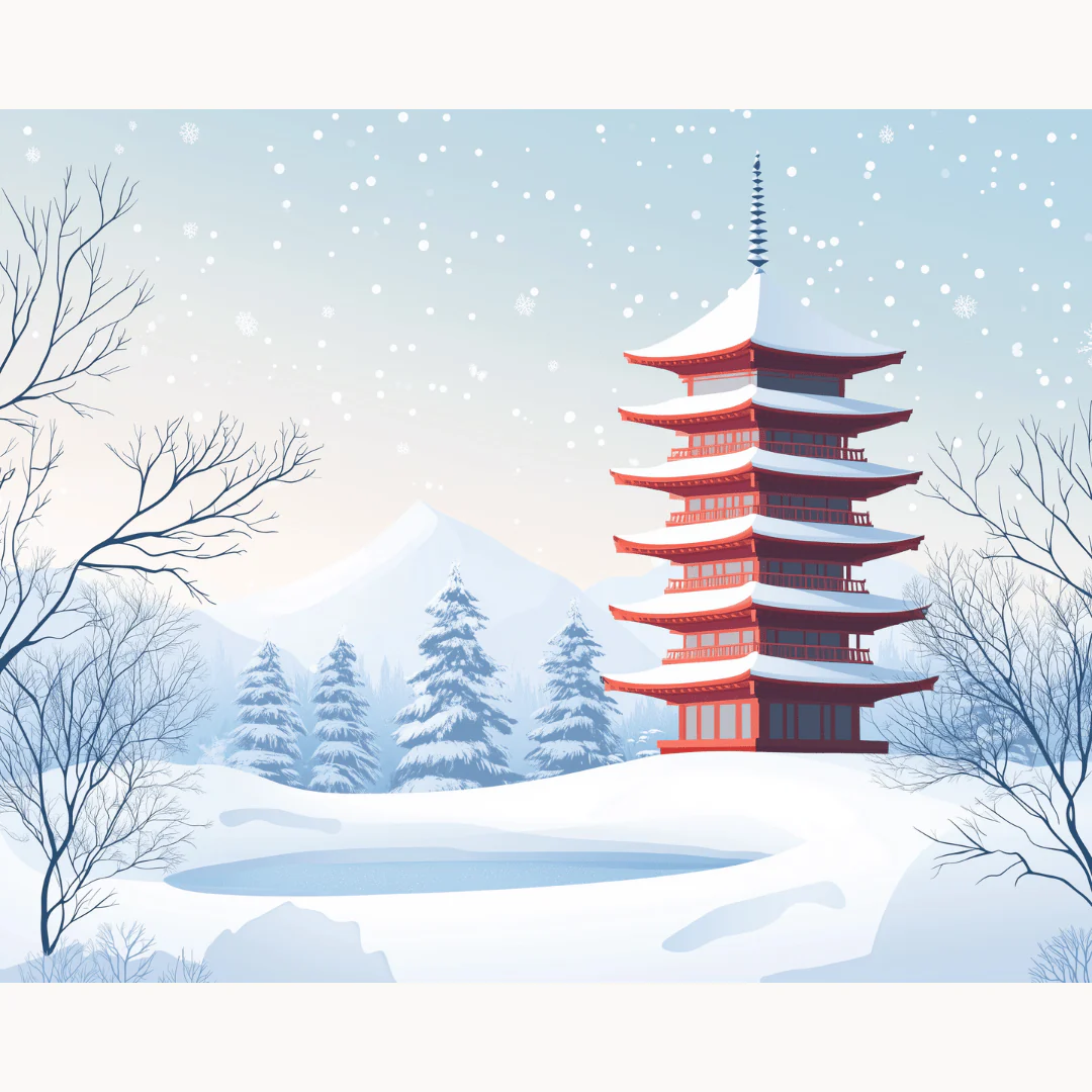 Pagoda Snowfall - Image 2