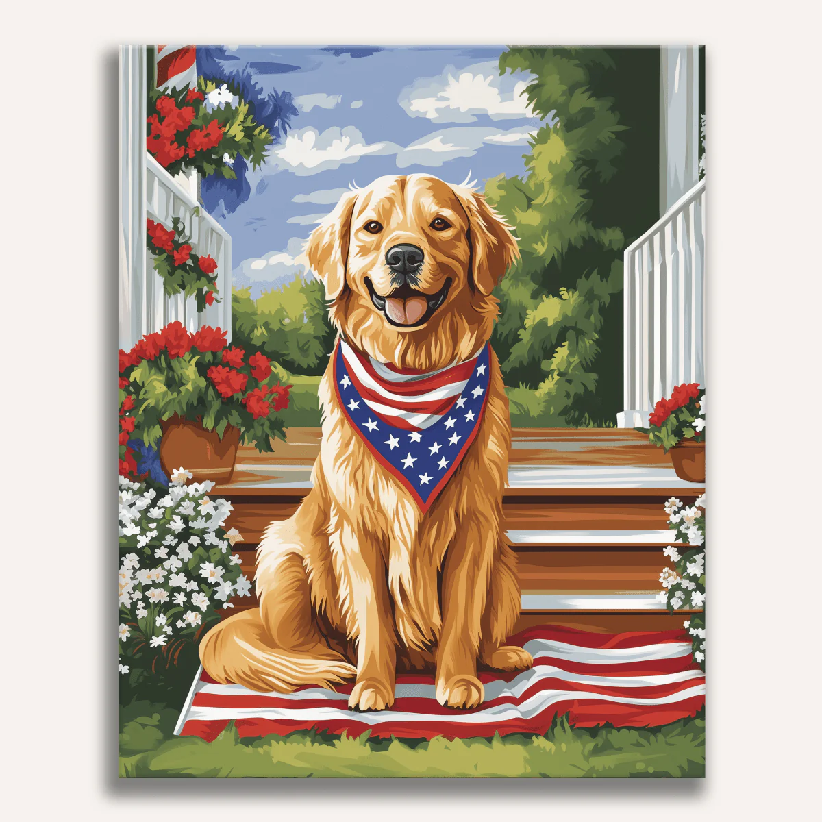 Patriotic Retriever