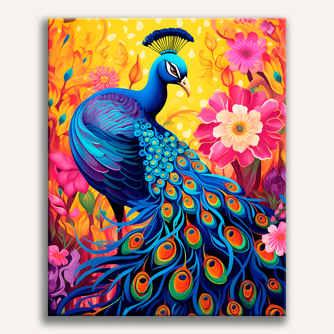 Peacock's Floral Glory