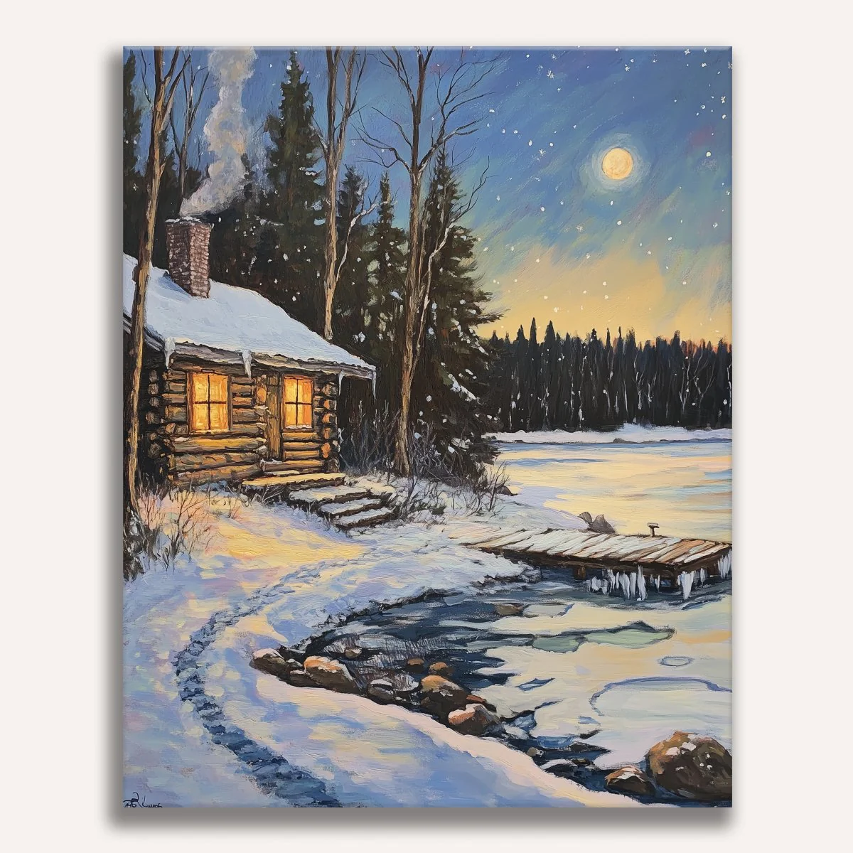 Snow Cabin NIght