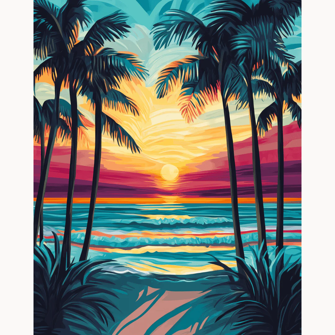 Sunlit Island Palms - Image 2