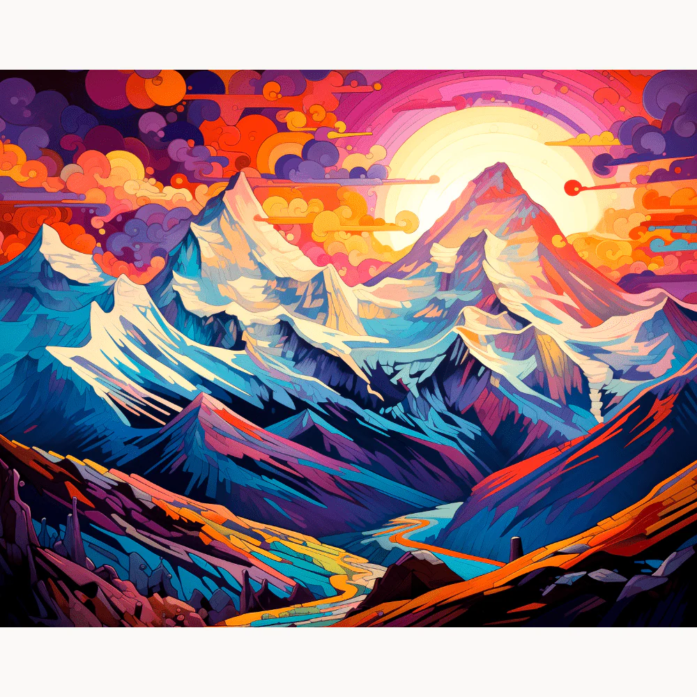 Vibrant Mountain Chain - Image 2